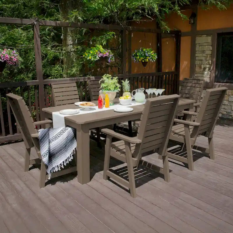 Ensemble de salle à manger d'extérieur Weatherly 7 pièces, hauteur standard - 42 x 84