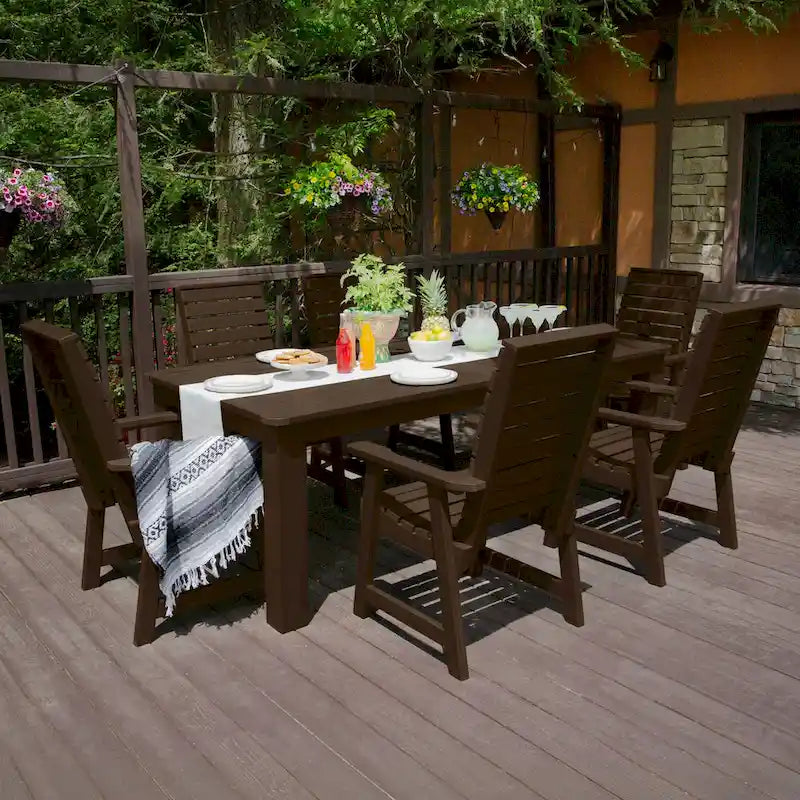 Ensemble de salle à manger d'extérieur Weatherly 7 pièces, hauteur standard - 42 x 84