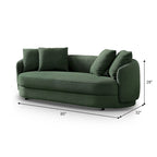 Haas Japandi Style Luxury Modern Boucle Fabric Curved Sofa
