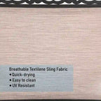 PHI VILLA Lot de 4 chaises de salle à manger de patio fabriquées à partir d'un cadre en aluminium robuste et d'un tissu textilène respirant