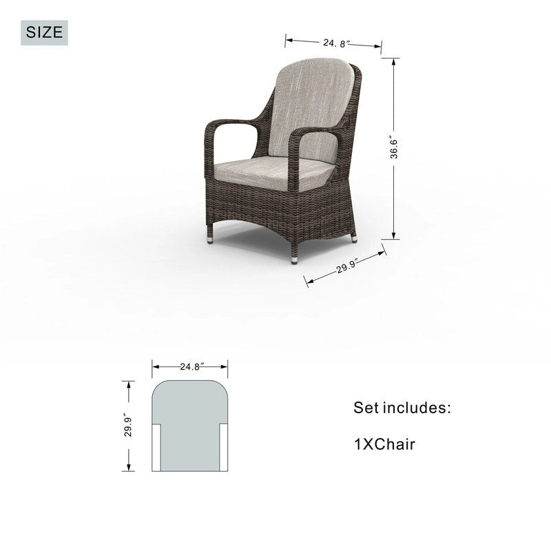 Fauteuil d'extérieur en osier avec coussin