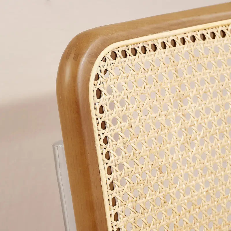 Fauteuil pivotant en cuir PU et bois Art Leon