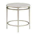 Table à plateau en marbre finition argent champagne Egan par iNSPIRE Q Modern
