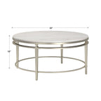 Table à plateau en marbre finition argent champagne Egan par iNSPIRE Q Modern