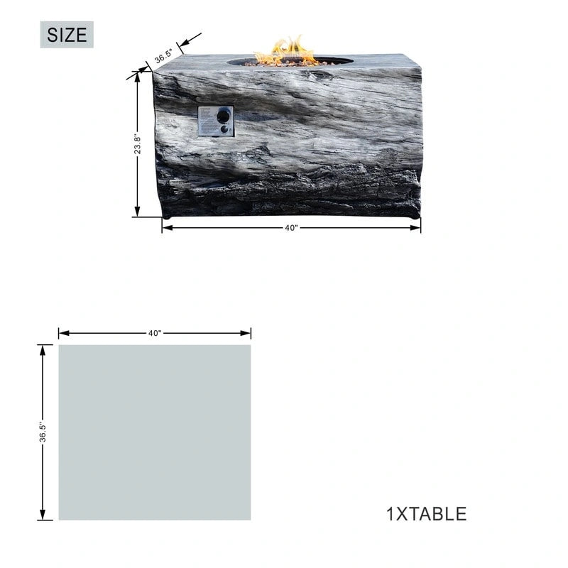 Ensemble de canapés de conversation d'extérieur 7 pièces en osier avec foyer