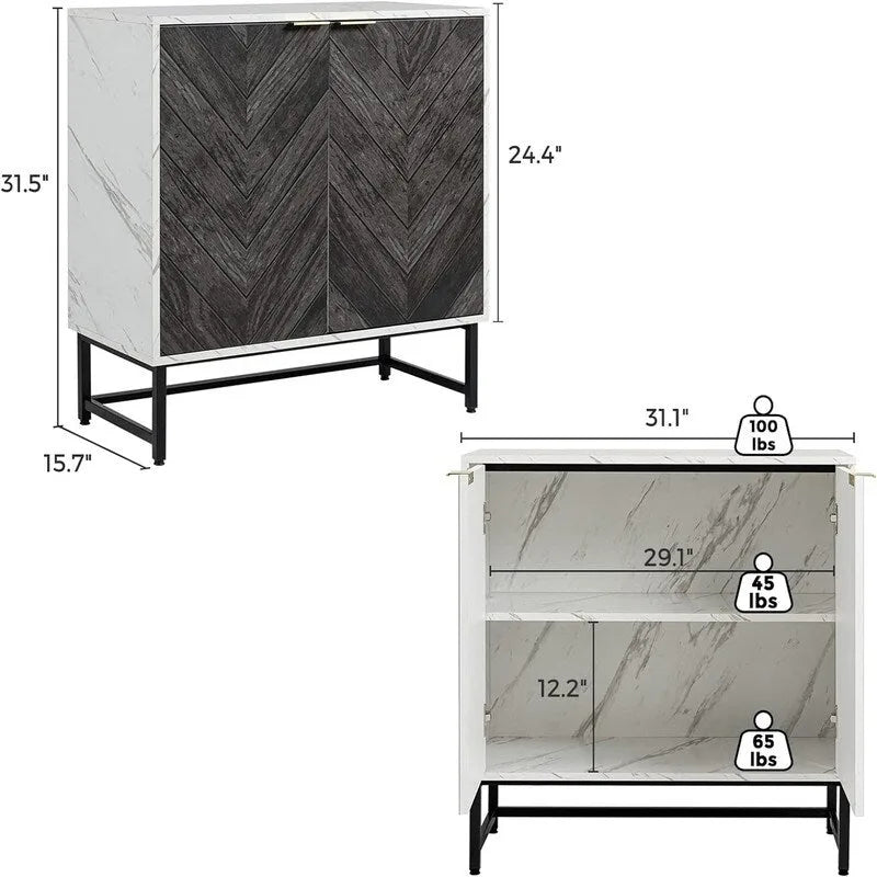 Buffet moderne - 15,7P x 31,1L x 31,5H