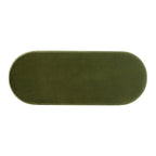 Banc de rangement ovale rembourré en fausse fourrure Sherpa avec capitonnage, 49 boucles
