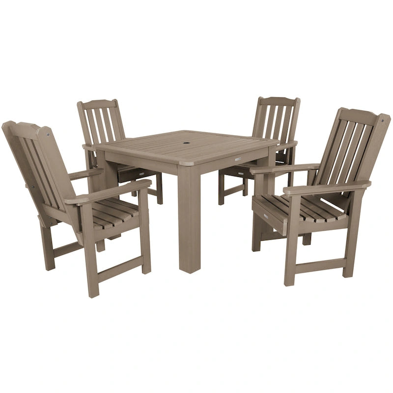 Ensemble de salle à manger d'extérieur Lehigh 5 pièces - Table de 106,7 x 106,7 cm, hauteur standard