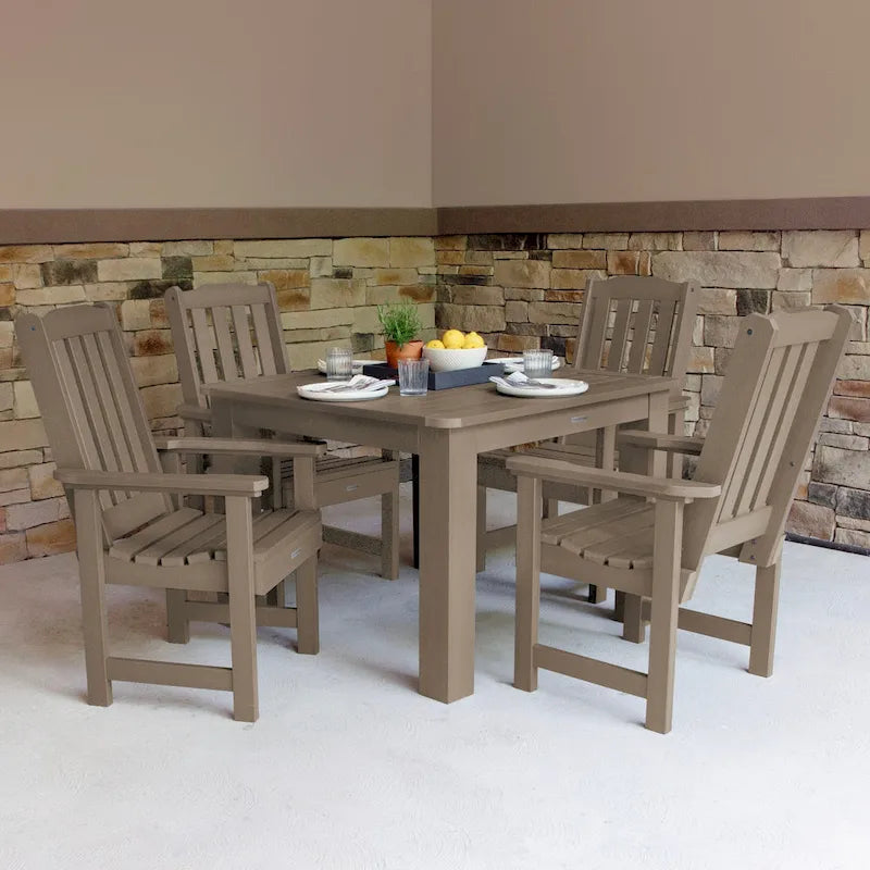 Ensemble de salle à manger d'extérieur Lehigh 5 pièces - Table de 106,7 x 106,7 cm, hauteur standard