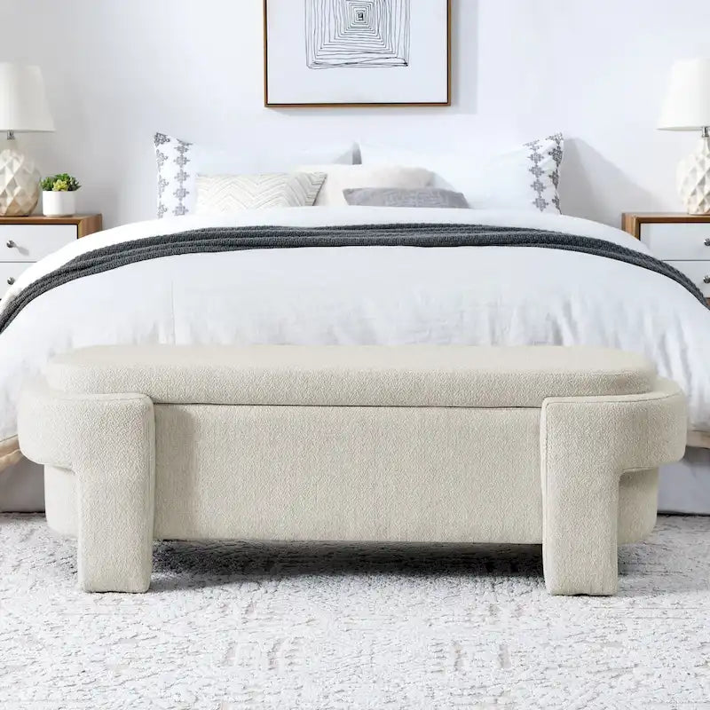 Banc rembourré en chenille