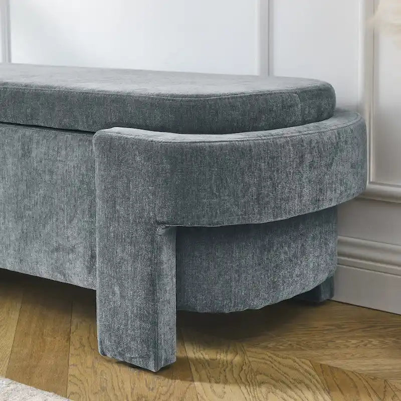 Banc rembourré en chenille