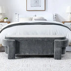 Banc rembourré en chenille