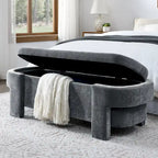 Banc rembourré en chenille