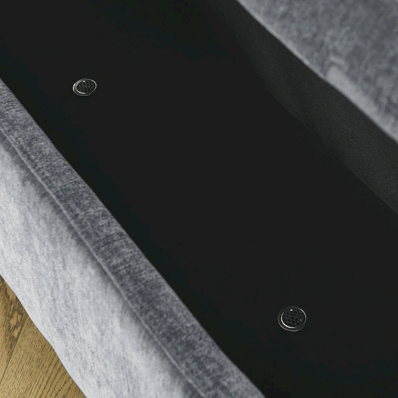 Banc rembourré en chenille