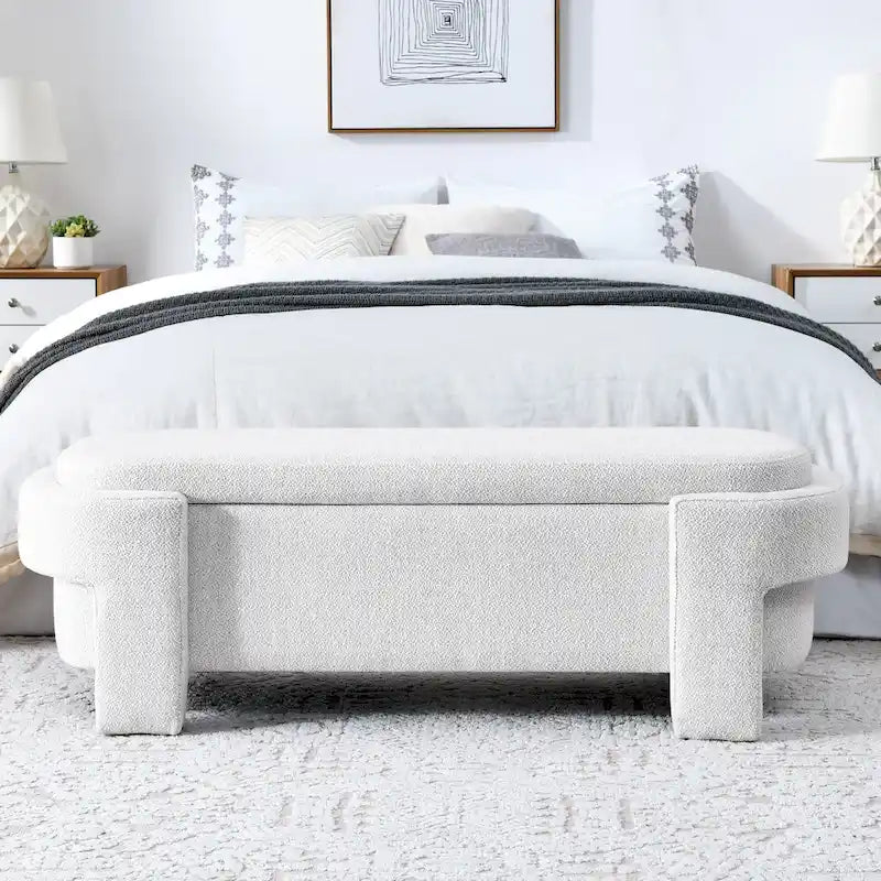 Banc rembourré en chenille