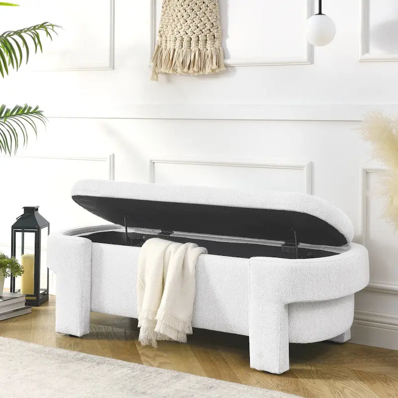 Banc rembourré en chenille