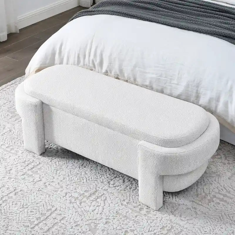 Banc rembourré en chenille