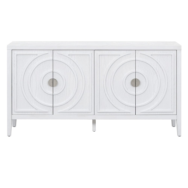 Meuble de rangement avec poignée de porte en métal