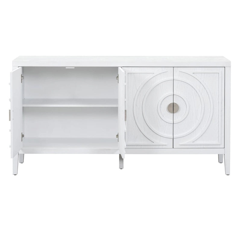 Meuble de rangement avec poignée de porte en métal