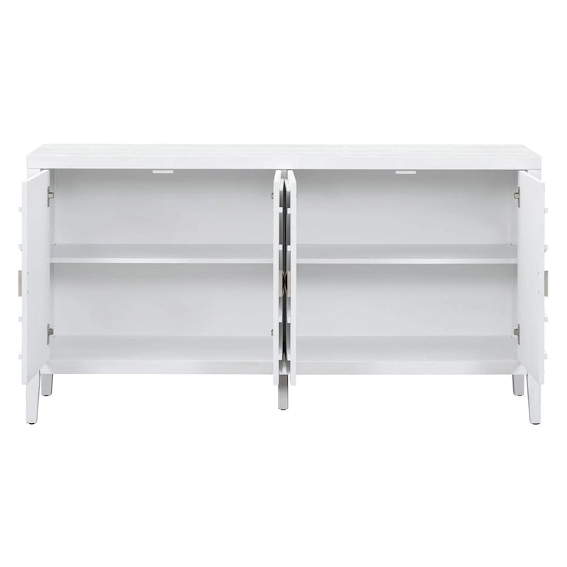 Meuble de rangement avec poignée de porte en métal
