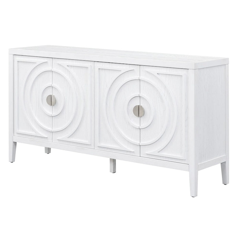 Meuble de rangement avec poignée de porte en métal
