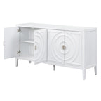 Meuble de rangement avec poignée de porte en métal