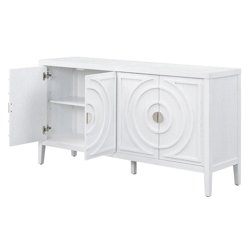 Meuble de rangement avec poignée de porte en métal