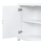 Meuble de rangement avec poignée de porte en métal