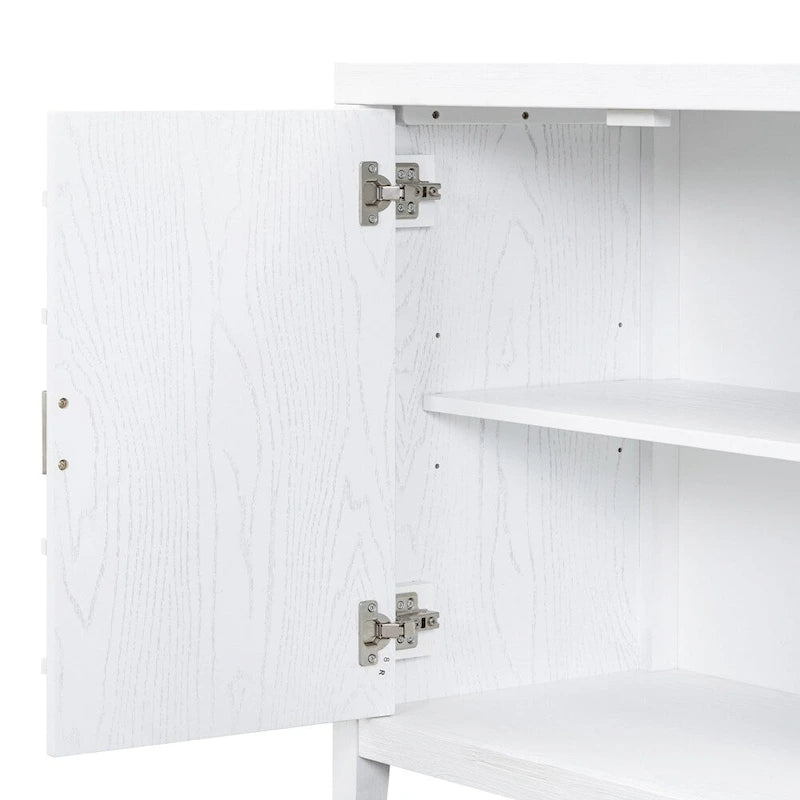 Meuble de rangement avec poignée de porte en métal