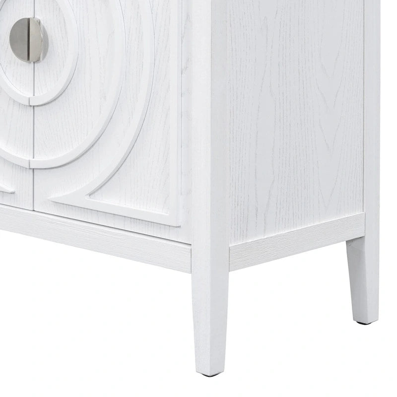Meuble de rangement avec poignée de porte en métal
