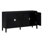 Meuble de rangement avec poignée de porte en métal