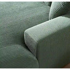 Chaise longue en velours côtelé pour salon