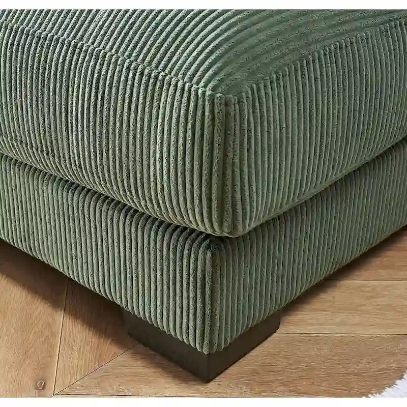 Chaise longue en velours côtelé pour salon