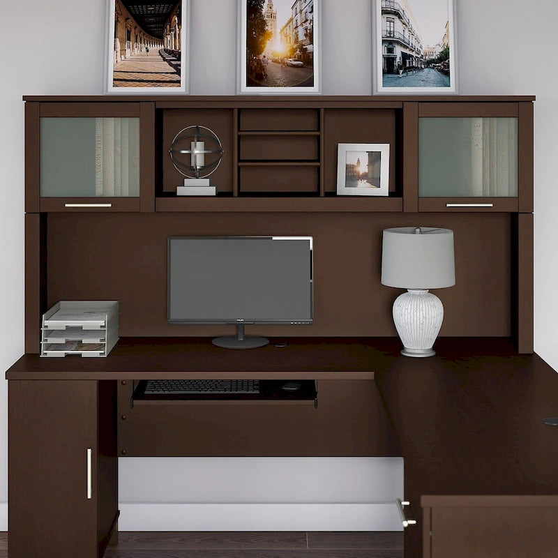 Cherry Finish Hutch for L-shaped Desk (Hutch Only)