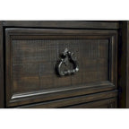 Ensemble de chambre à coucher 4 pièces Roundhill Furniture Farson avec finition en noyer foncé vieilli