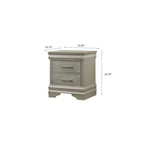 Ensemble de chambre à coucher Sigurd 4 pièces en similicuir argenté capitonné