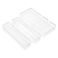 Lot d'organisateurs de tiroirs transparents pour le rangement de bureau