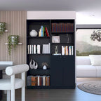 Grande bibliothèque de 4 étagères et armoire - Lot de 2