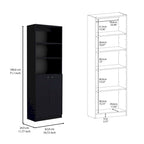 Grande bibliothèque de 4 étagères et armoire - Lot de 2