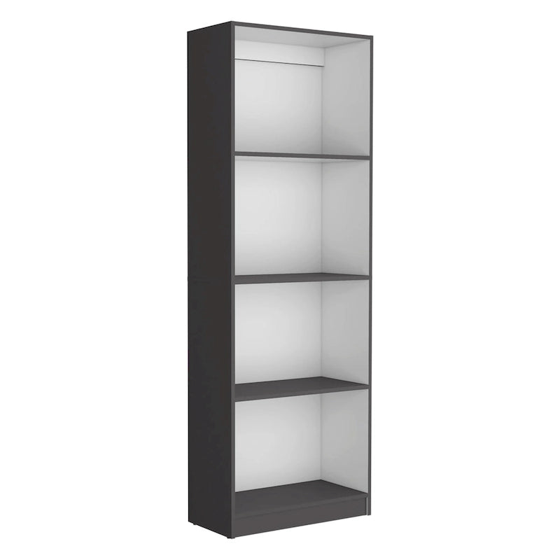 Grande bibliothèque de 4 étagères et armoire - Lot de 2