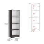 Grande bibliothèque de 4 étagères et armoire - Lot de 2