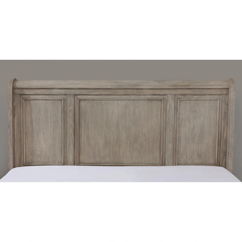 Ensemble de chambre à coucher 3 pièces Nahkohe avec rangement, lit traîneau en bois gris de transition et USB par Furniture of America