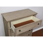 Ensemble de chambre à coucher 3 pièces Nahkohe avec rangement, lit traîneau en bois gris de transition et USB par Furniture of America