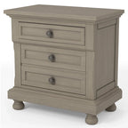 Ensemble de chambre à coucher 3 pièces Nahkohe avec rangement, lit traîneau en bois gris de transition et USB par Furniture of America