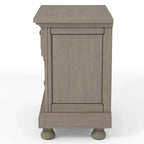 Ensemble de chambre à coucher 3 pièces Nahkohe avec rangement, lit traîneau en bois gris de transition et USB par Furniture of America