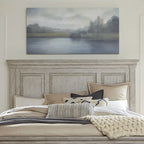 Heartland Antique White Tobacco King Bed Panel Headboard