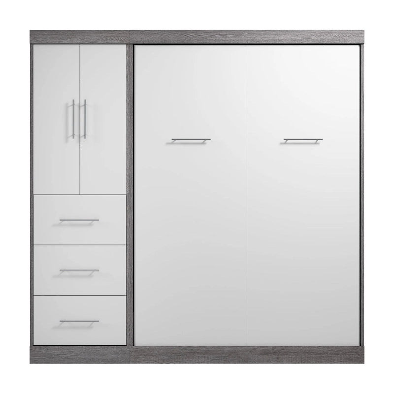 Lit escamotable Nebula pleine grandeur avec armoire (84W) de Bestar