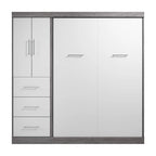 Lit escamotable Nebula pleine grandeur avec armoire (84W) de Bestar