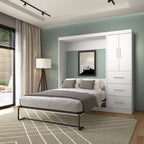 Lit escamotable Nebula pleine grandeur avec armoire (84W) de Bestar