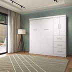 Lit escamotable Nebula pleine grandeur avec armoire (84W) de Bestar